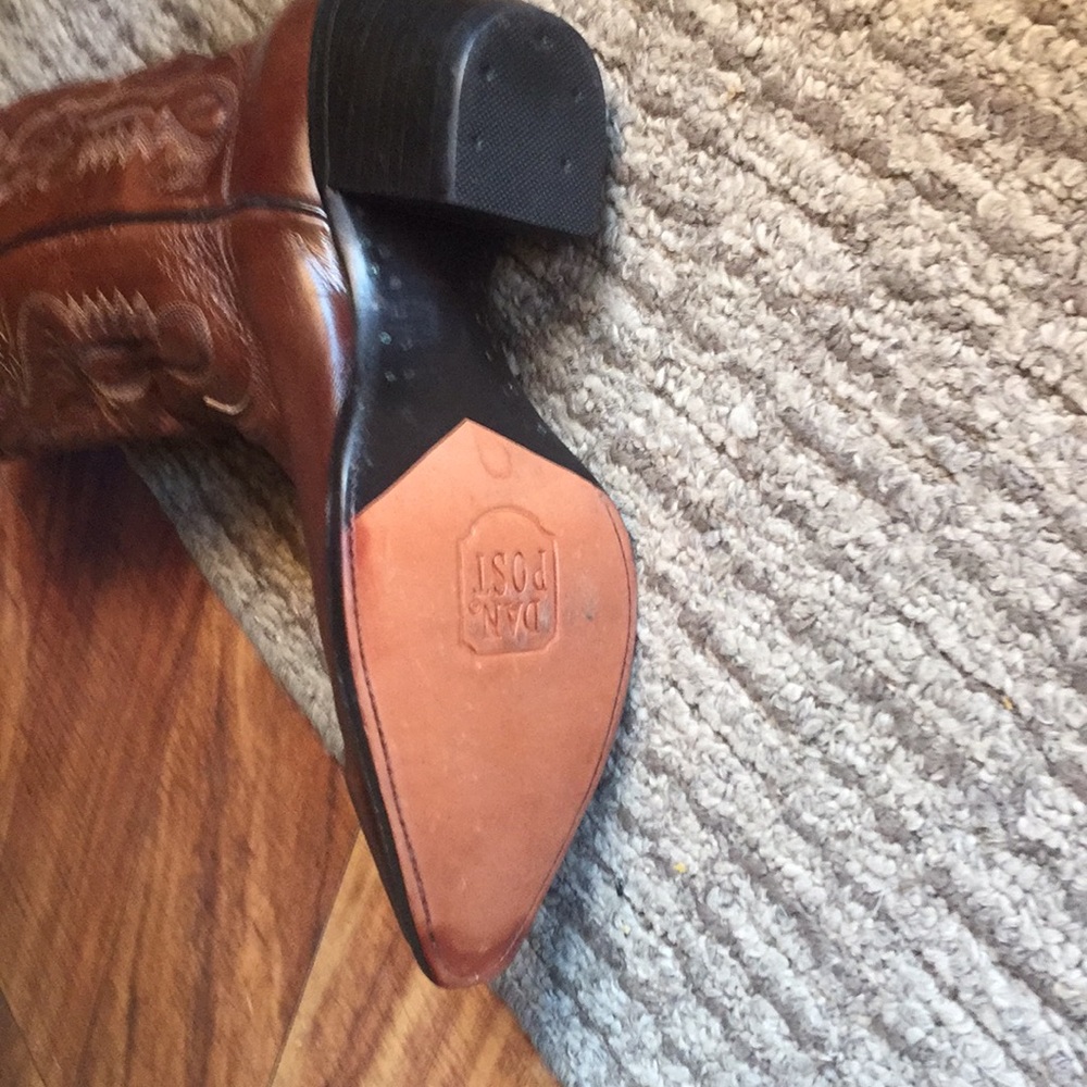 Dan Post size 71/2 brown leather New - Picture 5 of 7